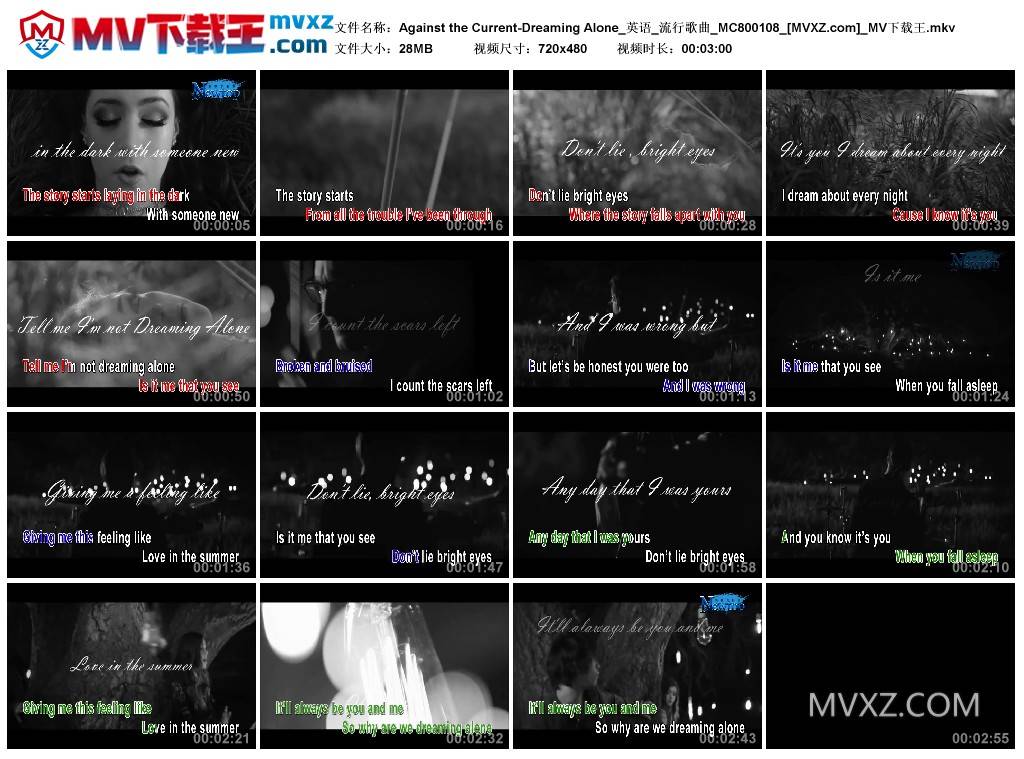 Against the Current-Dreaming Alone_英语_流行歌曲_MC800108